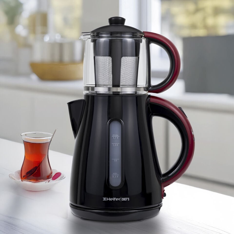 Chef's Çay Makinesi Black Red - 1500W