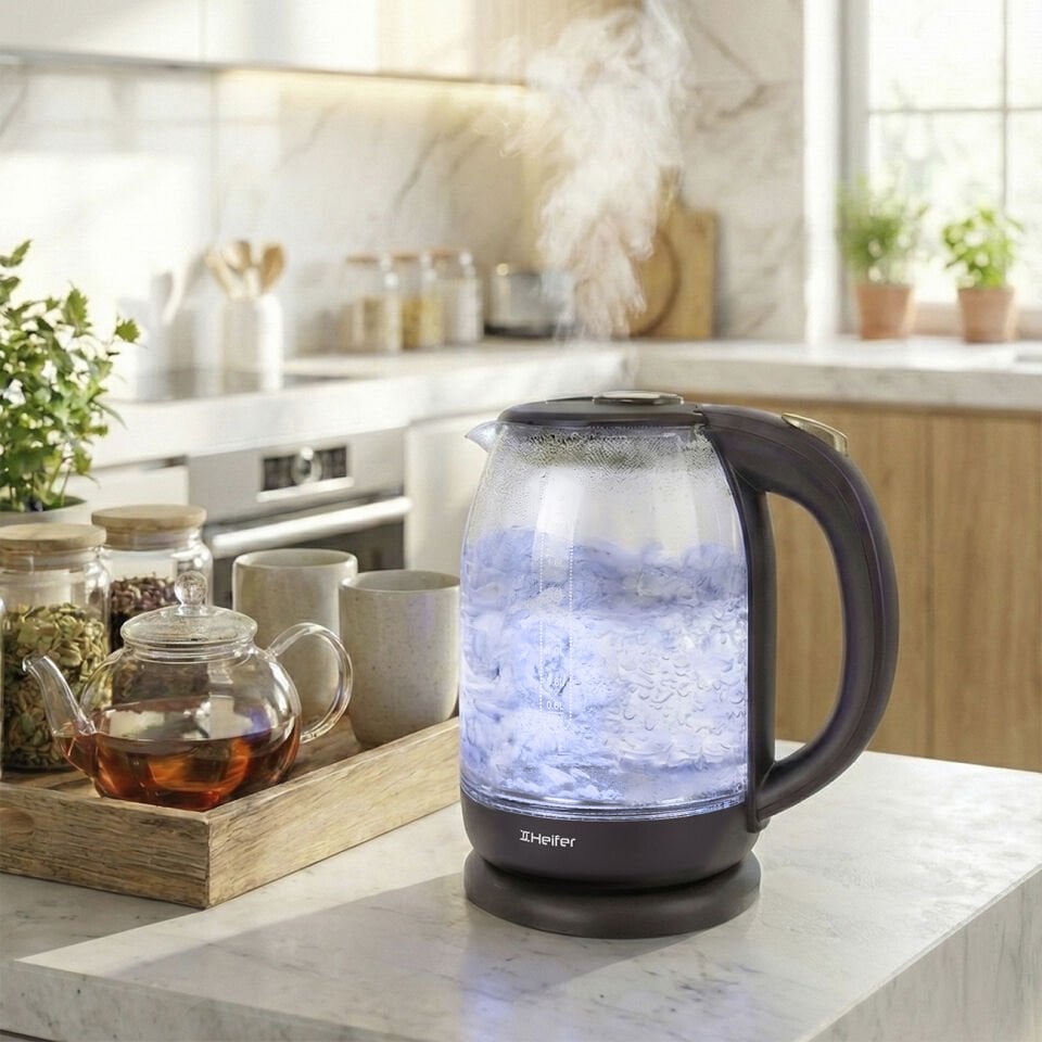 Cam Kettle - 2200 W Mavi Işıklı Su Isıtıcı