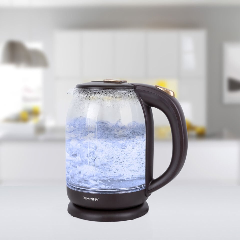 Cam Kettle - 2200 W Mavi Işıklı Su Isıtıcı