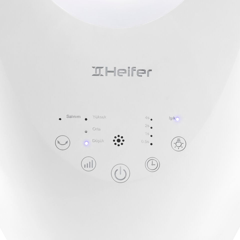 Heifer Kanatsız Fan - Işıklı Sessiz Modern Vantilatör