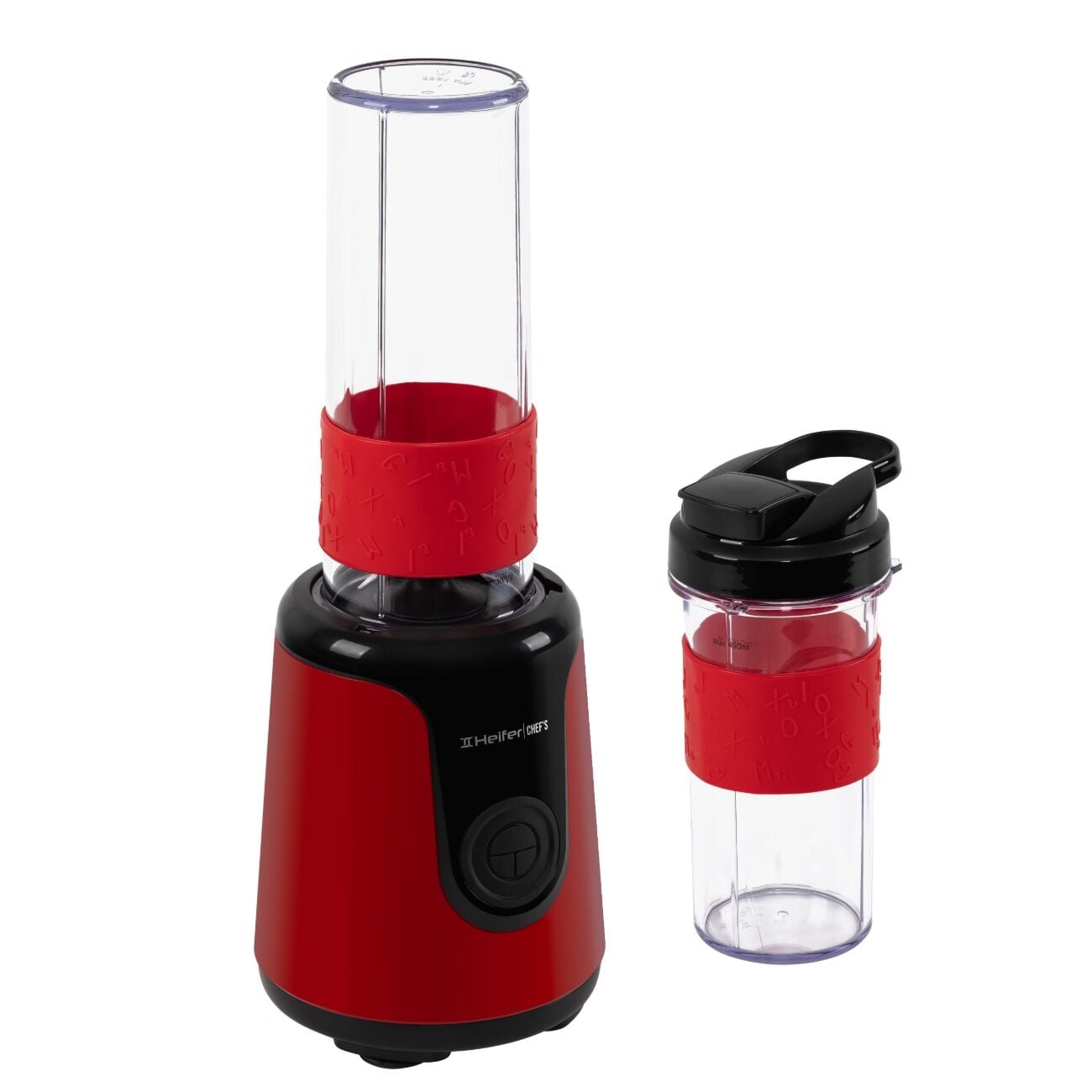 Chef's SmoothMix Personal Blender-550W, 600 ml + 400 ml Taşınabilir Şişeli, Buz Kırıcı Paslanmaz Çelik Bıçaklı